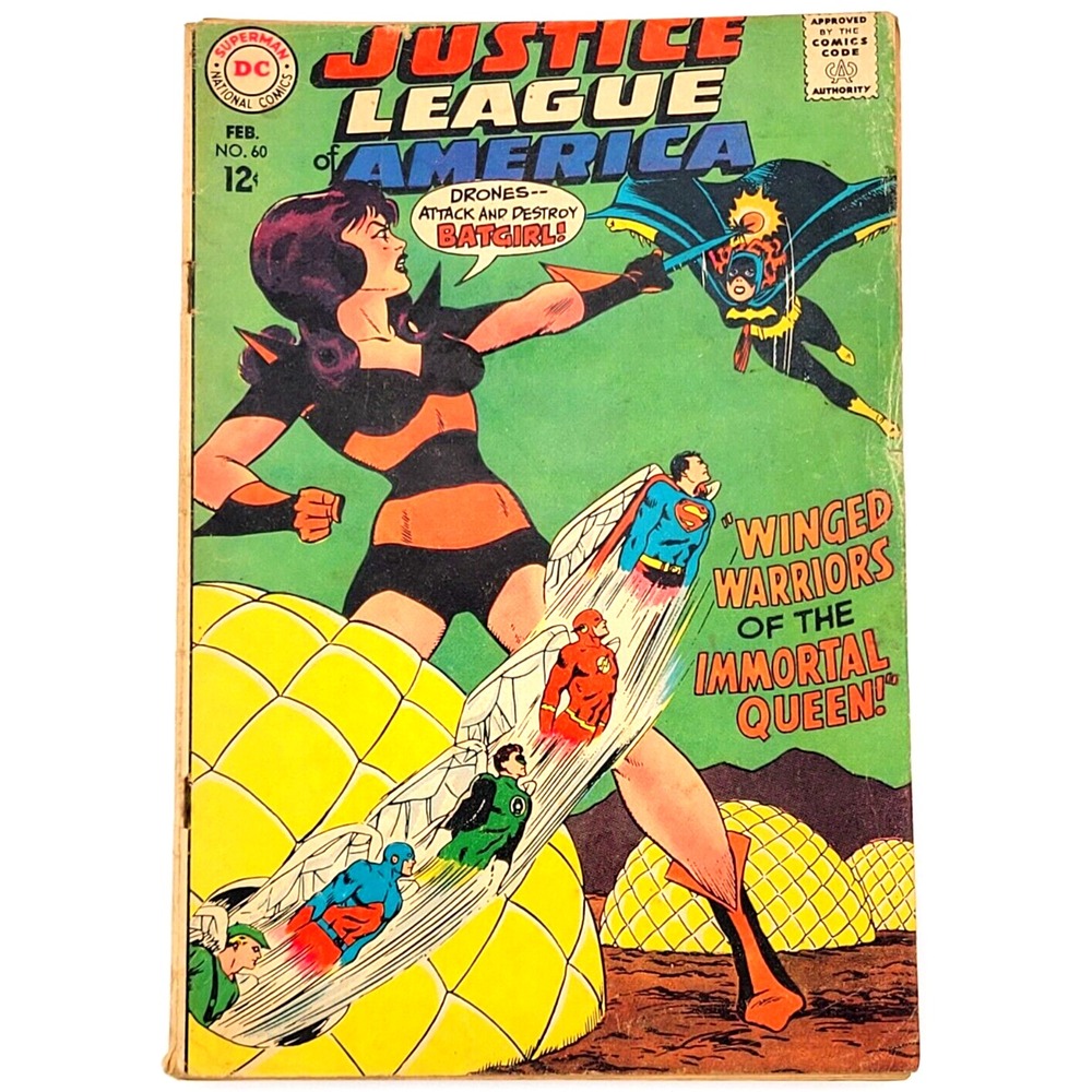 JUSTICE LEAGUE OF AMERICA #60 (1968) / VG+ / IMORTAL QUEEN BATWOMAN DC COMICS